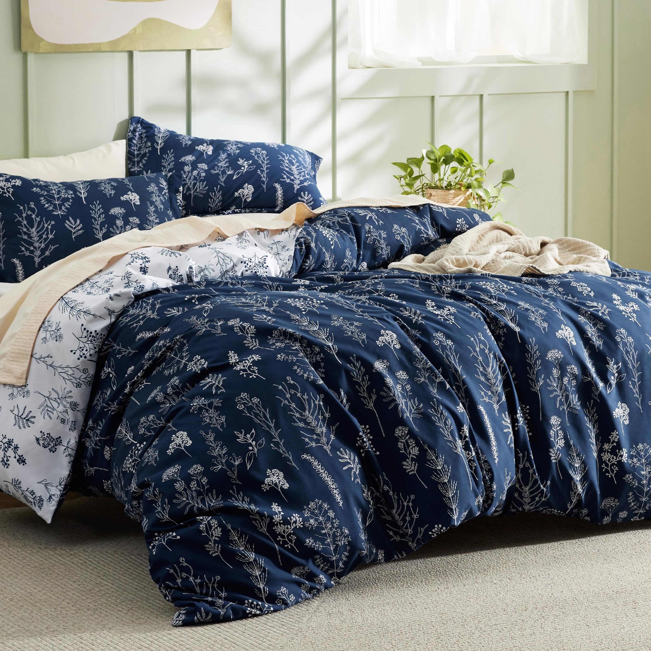 トップス duvet Amazon.com: Bedsure Twin/Twin XL Duvet Cover - Reversible Navy